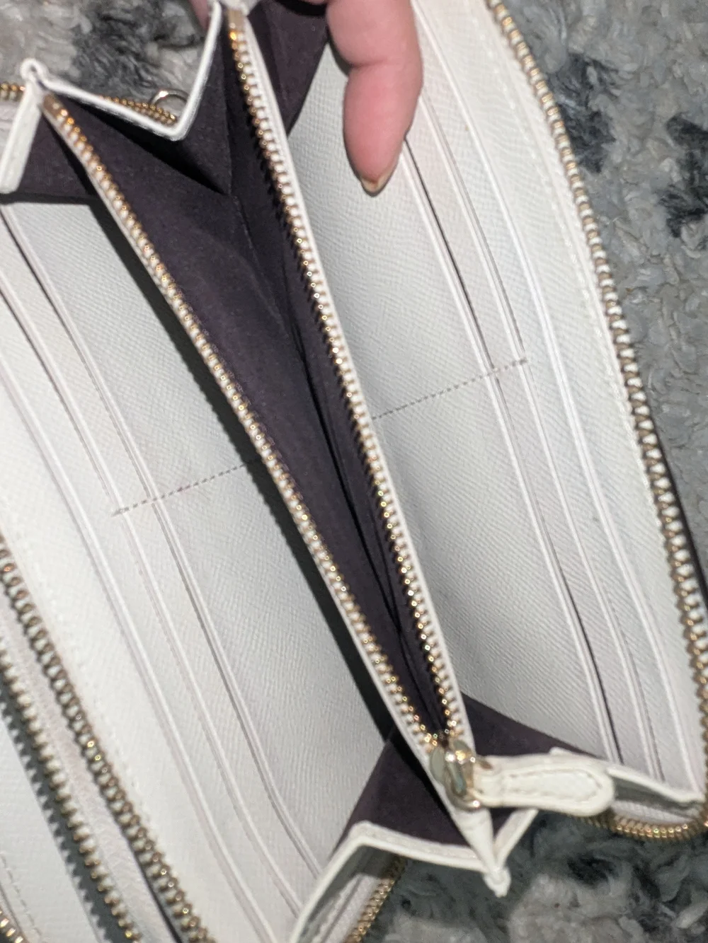 Coach Pebbled Leather Zip Wallet in Light Pink